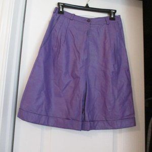 Vintage 80s Purple High Waist Bermuda Shorts Women's Size 6